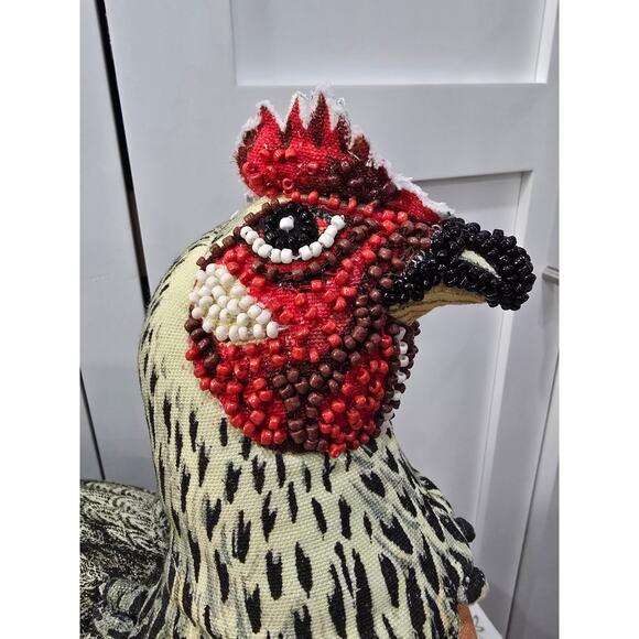 NWT John Derian for Target Chicken Pillow – Beaded Decorative Accent - Picture 5 of 16